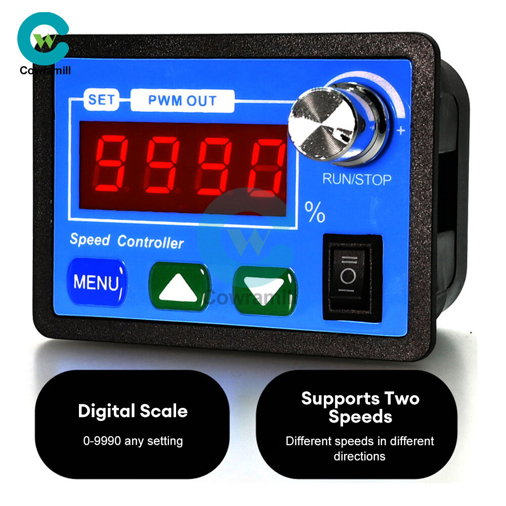 DC6-55V 20A DC Motor Speed Controller with Forward & Reverse Soft Start & Stop