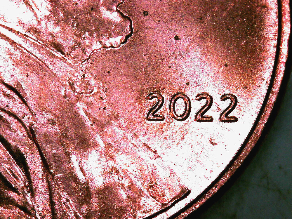 2022 P Lincoln cent Spike Head error plus additional reverse die crack