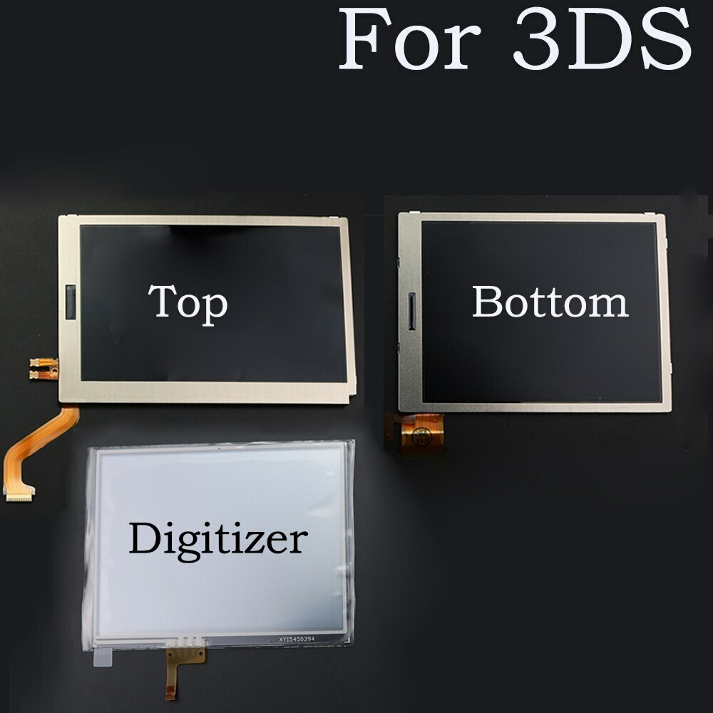 For Nintend 3DS Replacement Top Upper Lower Bottom LCD Display Screen Digitizer