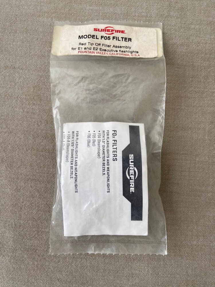 Surefire F05 Filter Red Tip Off E Series NSW SEAL