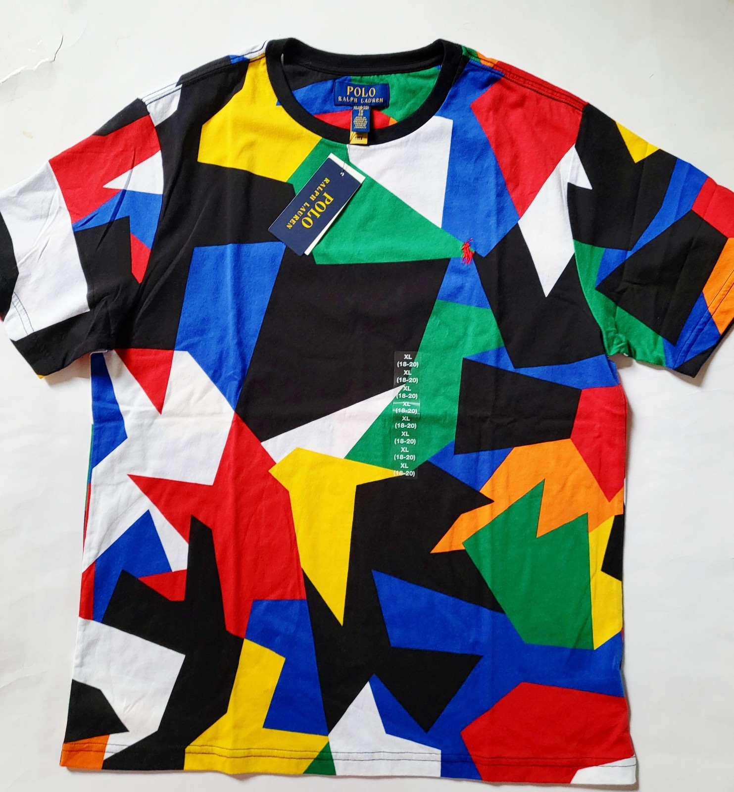 Polo Ralph Lauren Boys short sleeve t-shirt Pony Logo Size M L XL Colorblock