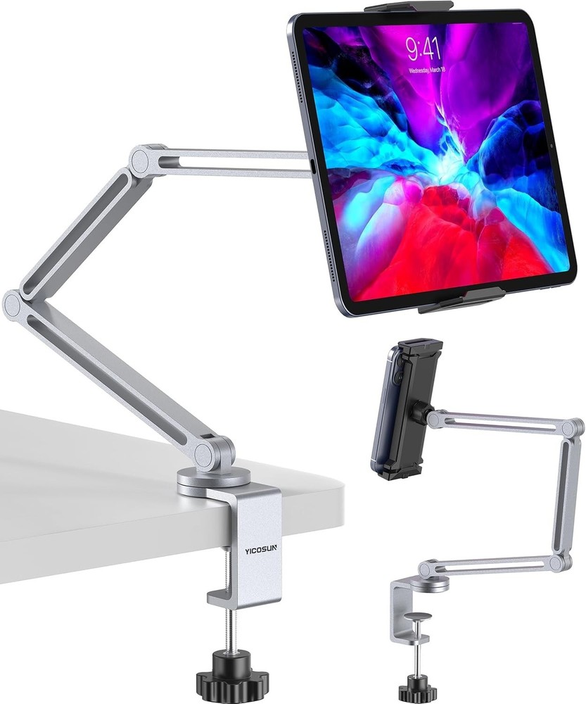 Adjustable Tablet Arm Mount with Super Grip Clamp