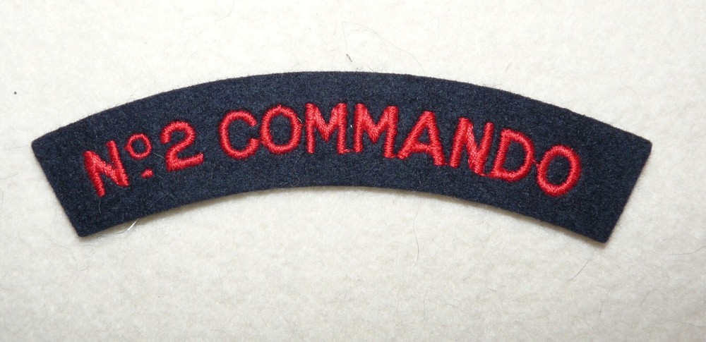 Repro WW2 British Number Two No 2 Commando Shoulder Title Patches - Pair