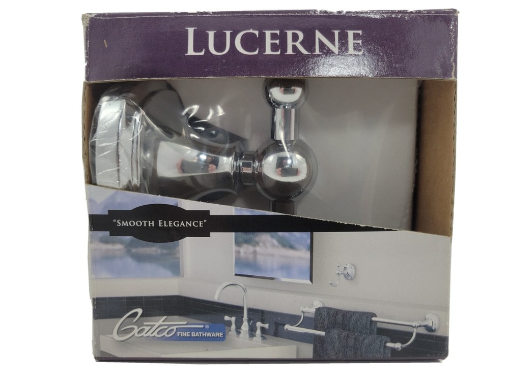 Gatco Lucerne "Smooth Elegance" Chrome Robe Towel Hook Model 4615