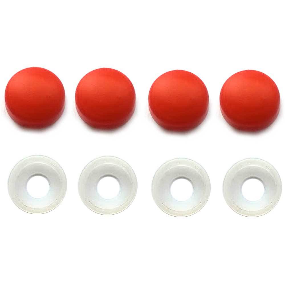 4 Red License Plate Frame Screw Caps & Bolt Covers Motorcycle or Car