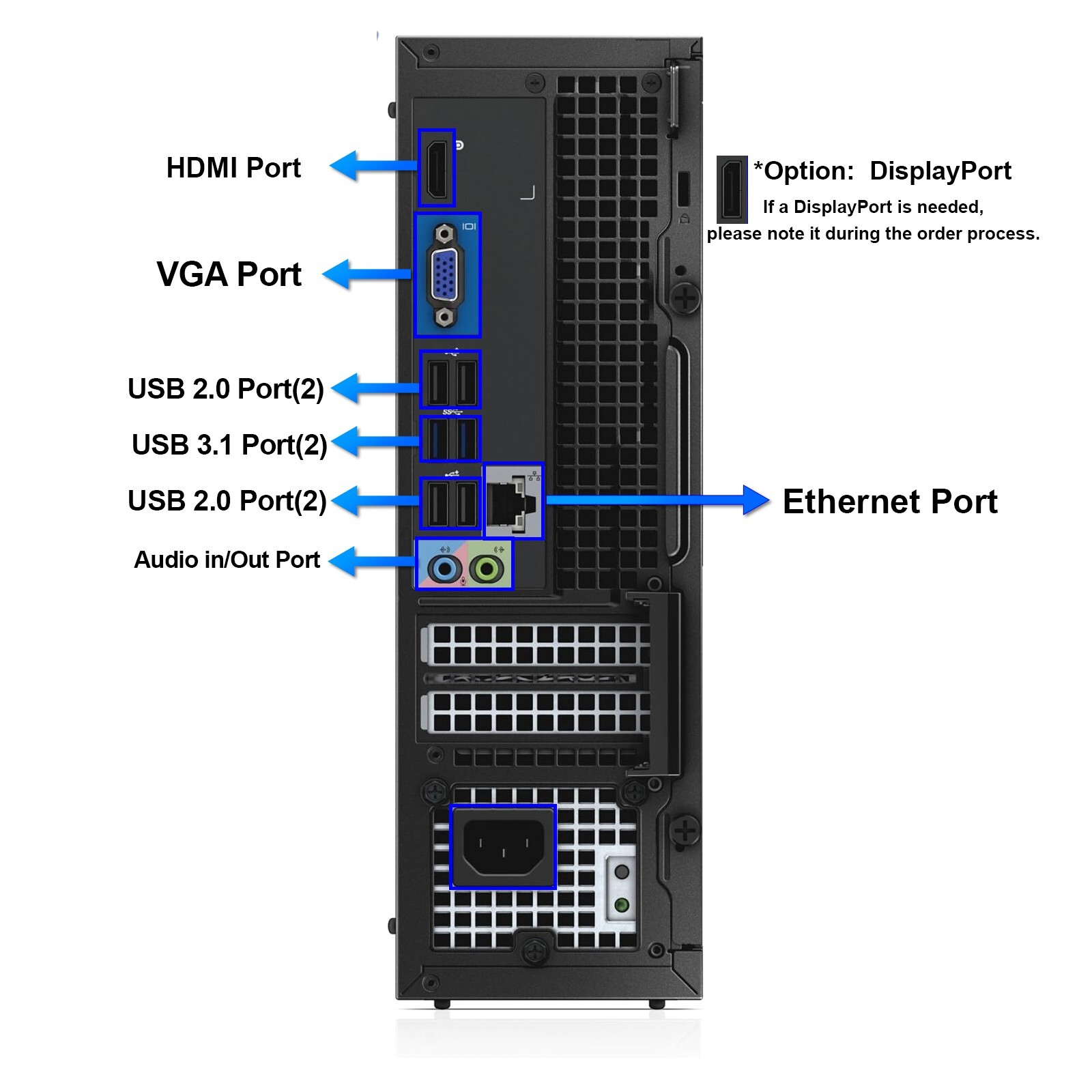DELL Desktop Computer PC i7, up to 64GB RAM 16TB SSD/HDD, Windows 10/11, WiFi BT