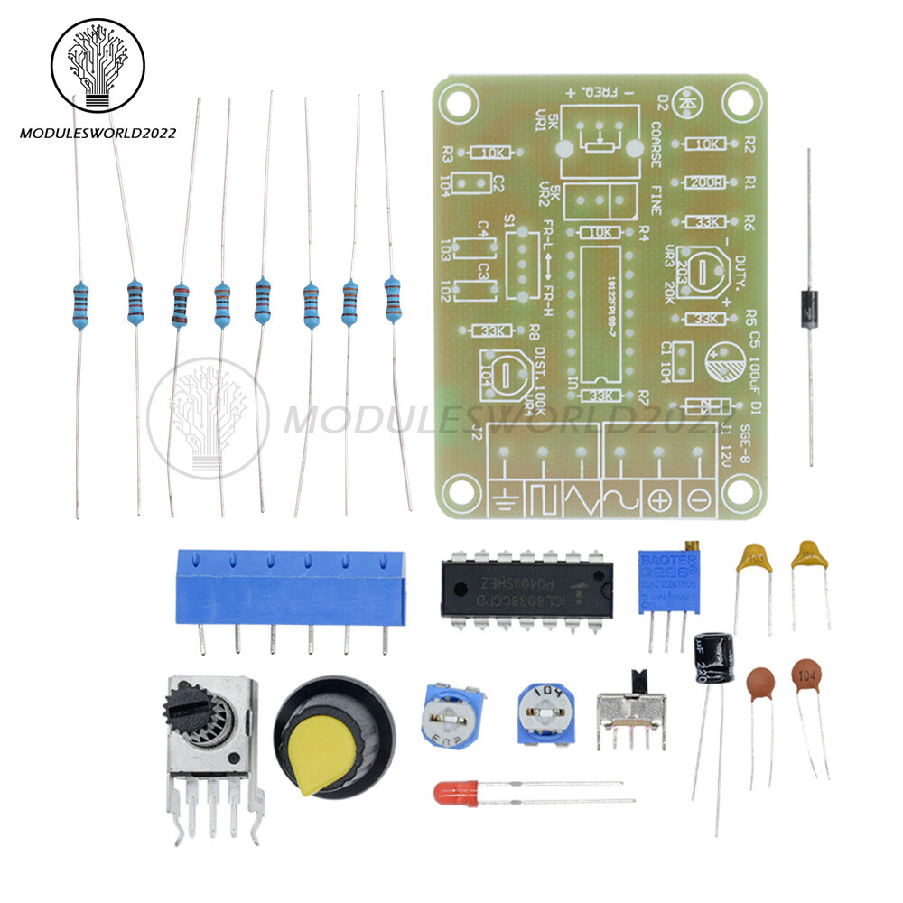 ICL8038 Monolithic Function Signal Generator Module DIY Kit Sine Square Triangle