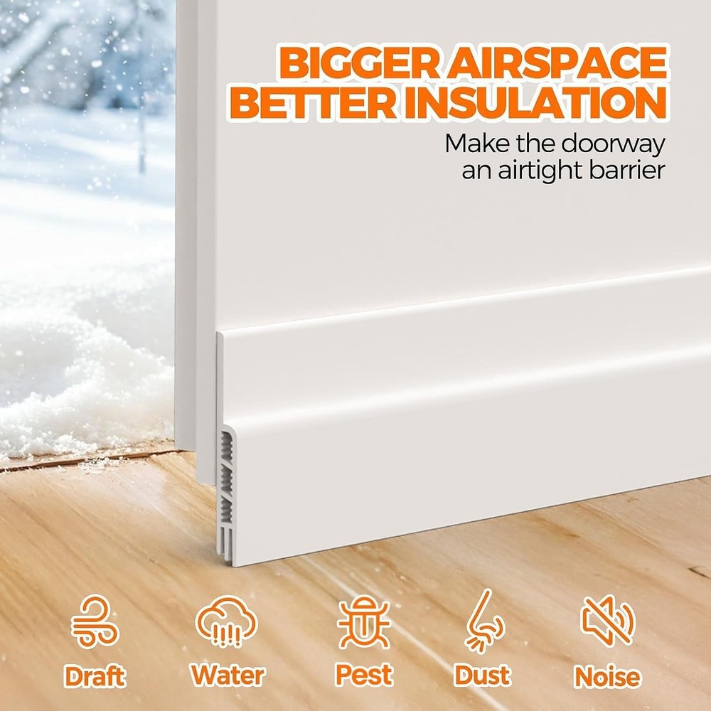 Door Draft Stopper Under Door Draft Blocker Insulator Doors Sweep Weather Str...