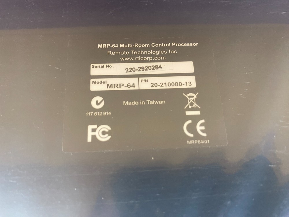 RTI MRP-64 Multi-Room Control Processor 20-210080-13