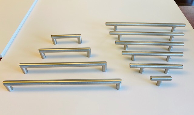 Modern Stainless Steel Bar Cabinet Handles Pulls Knobs Brushed Nickel