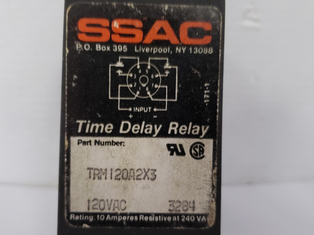 SSAC TRM120A2X3 TIME DELAY RELAY 120VAC
