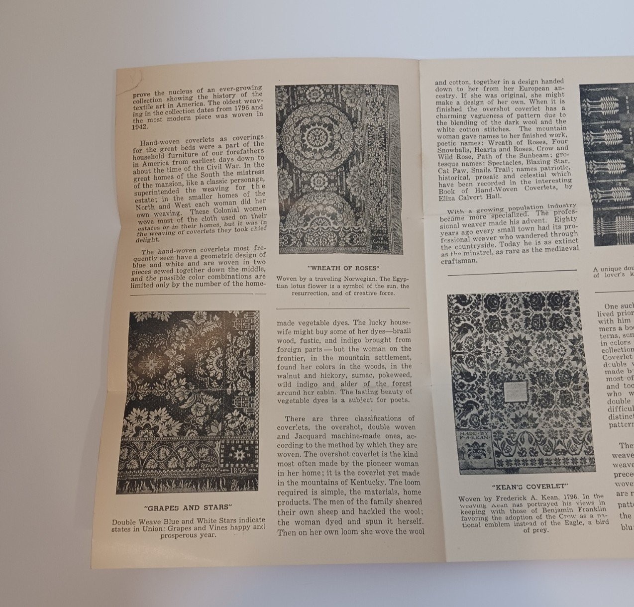 1930s Miller Bros Chattanooga Early American Coverlet Exhibit Invitation Tn