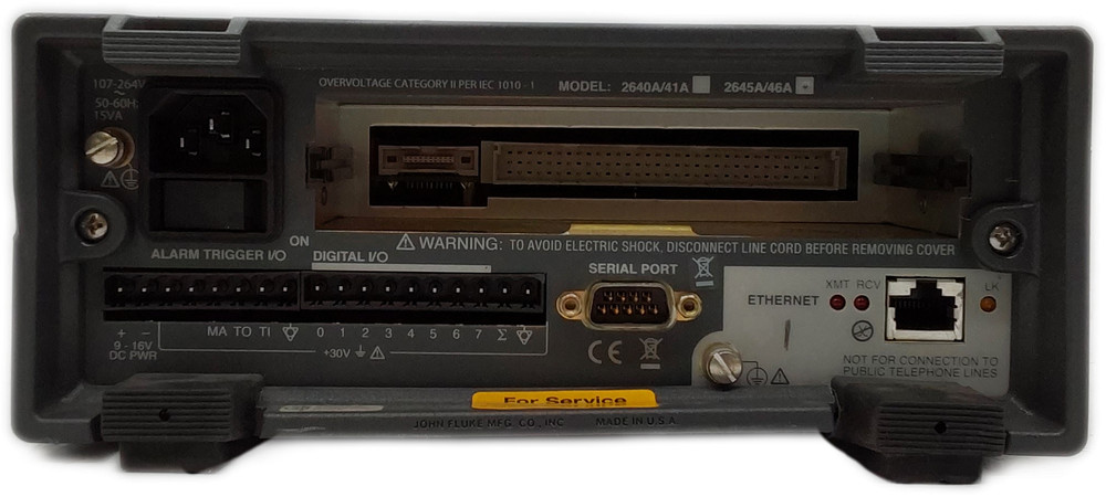 Fluke NetDAQ 2645A/46A Network Data Acquisition Unit and Power Cable