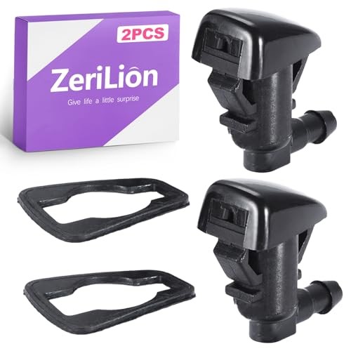 2PCS Front Windshield Washer Nozzle Kit - Universal Automotive Replacement