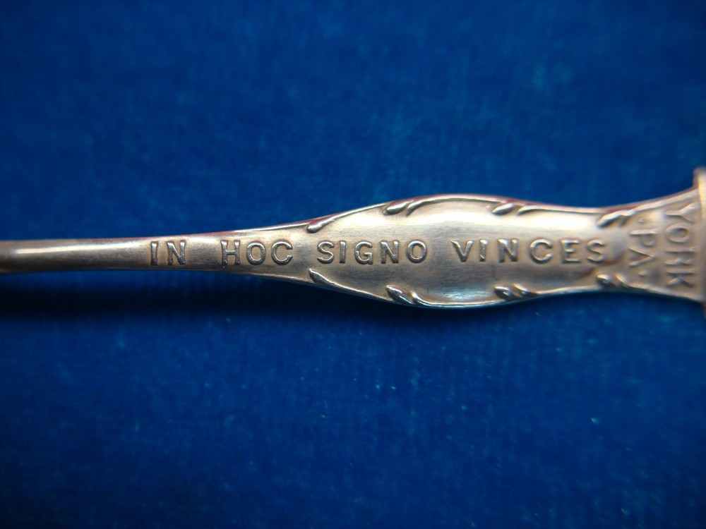 KNIGHTS TEMPLAR - YORK COMMANDERY - 1904 ANNUAL CONCLAVE - STERLING COLL. SPOON