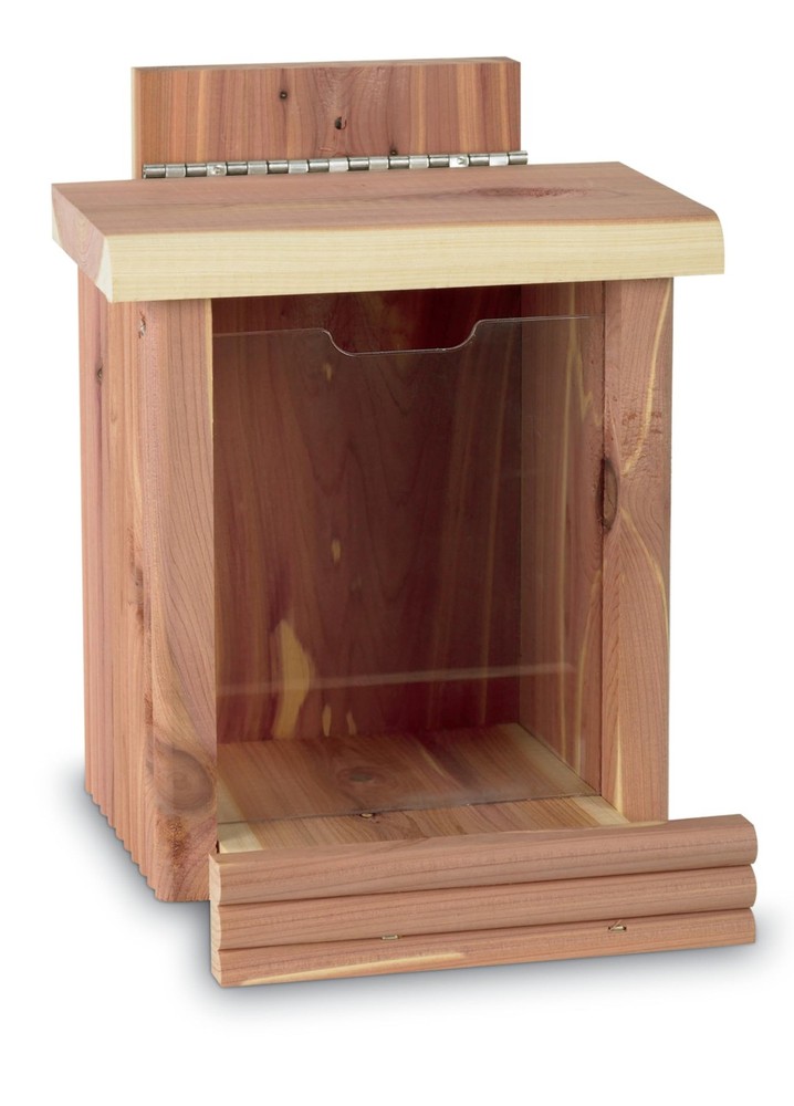Pennington Cedar Squirrel Snacker Feeder, 2.75 LB Pounds Capacity,