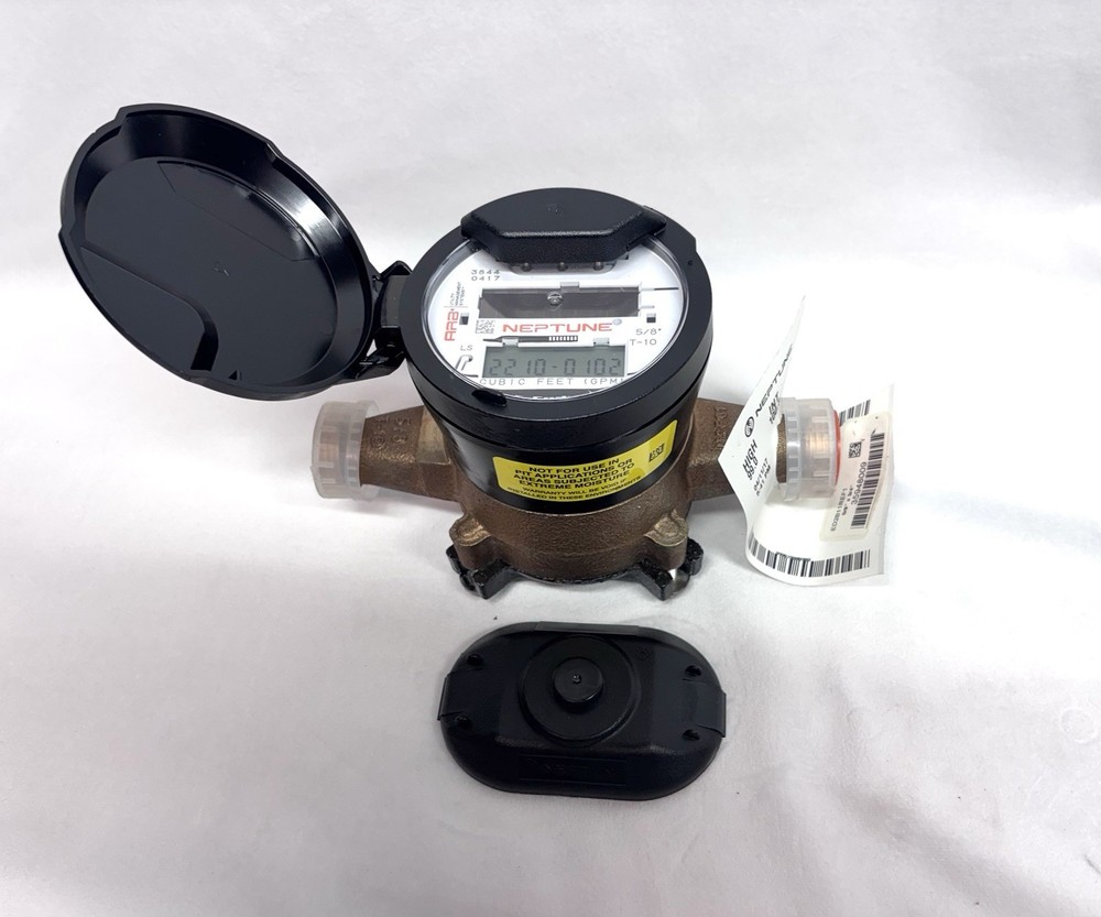 Neptune T-10 5/8” x 3/4” Water Meter Cubic Feet E-Coder Register ED2B11REF1 New