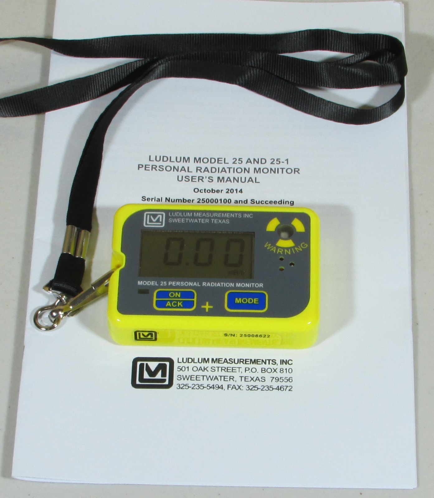 Ludlum Model 25 Radiation Monitor Dosimeter Geiger Counter – 2023 Calibrated