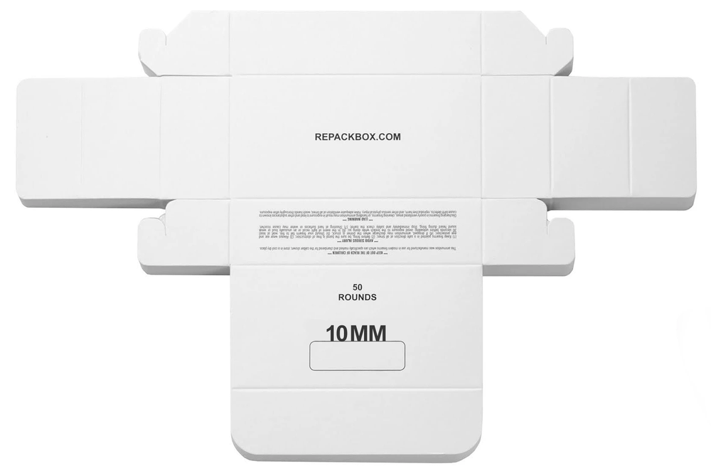 REPACKBOX® 3 SAMPLE BOXES - Military Cardboard 10MM Ammo Box