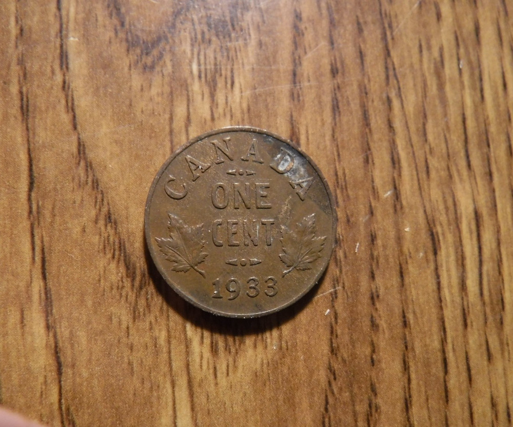 CANADA 1 CENT 1933 COIN (971)