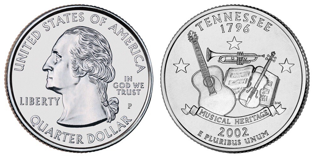 2002 P Tennessee State Quarter Uncirculated