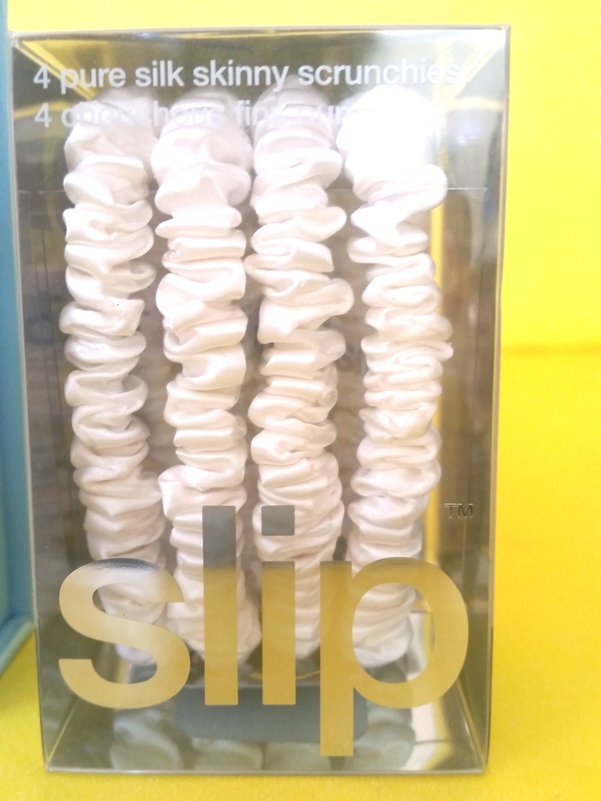 NIB) slip pure silk pillowcase SEABREEZE BLUE Queen (20X30) small scrunchie set