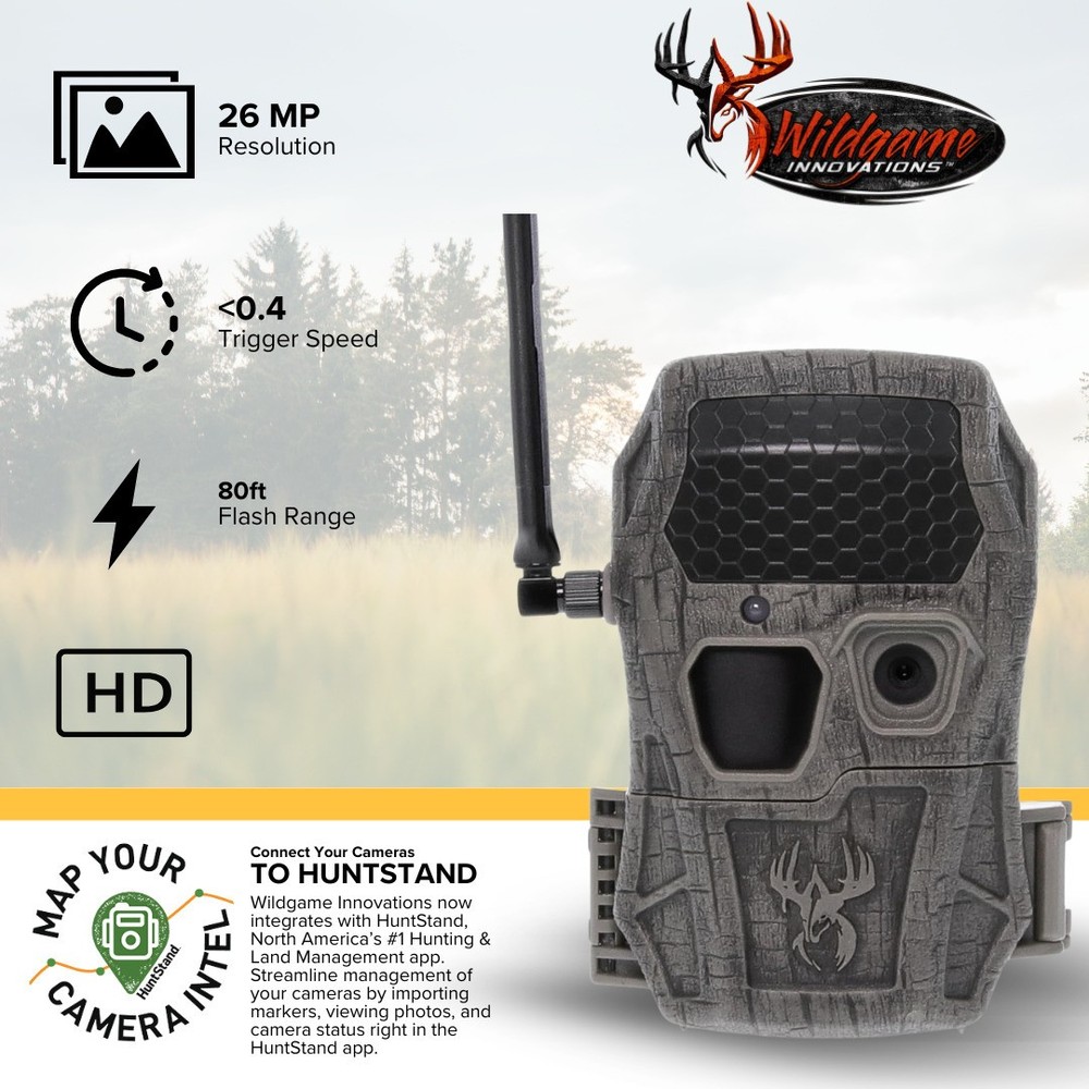 Wildgame Innovations Encounter XT Cellular 34MP Trail Camera Bundle