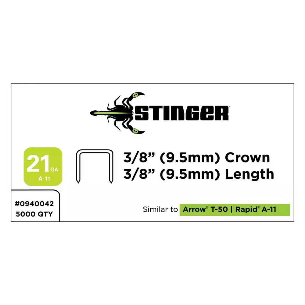 3/8 In. A-11 Galvanized Steel Staples (5000-Count)