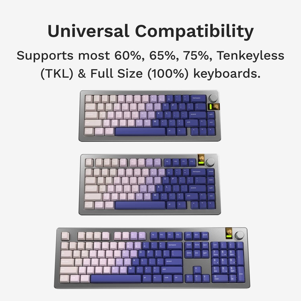 Glorious - GPBT Gradient Universal Keycap Set Compatible with Most 100% 85% 8...