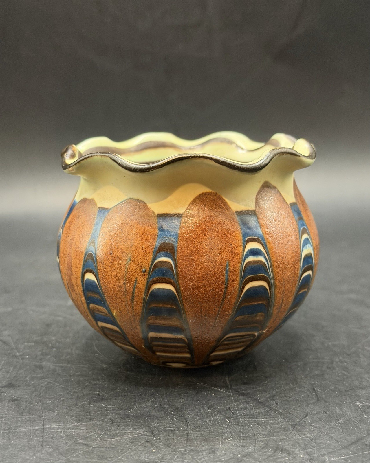 Antique VTG RARE Herman August Kähler Signed Pottery Denmark Art Nouveau Vase