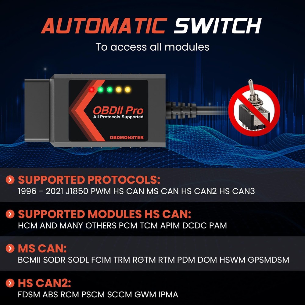 FOR*Scan Pro Scan Tool ELM327 Code Reader For Ford Hidden Function Programming
