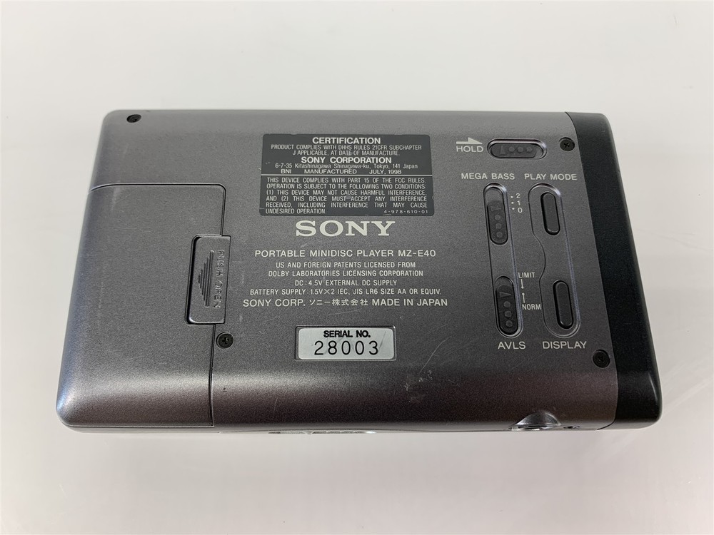 Sony MZ-E40 MD Walkman Digital Display Portable MiniDisc Player