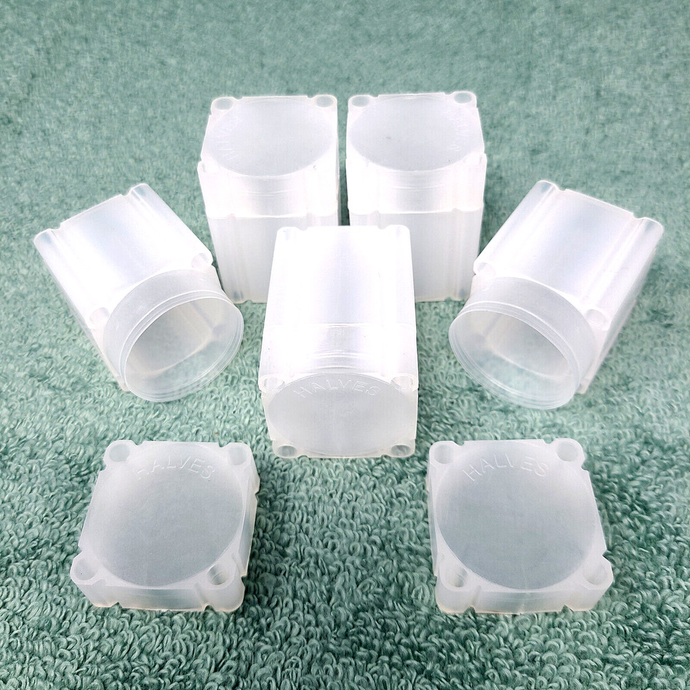 5 Pack Numis Square Coin Tubes Half Dollar size Stackable Storage FREE SHIPPING!