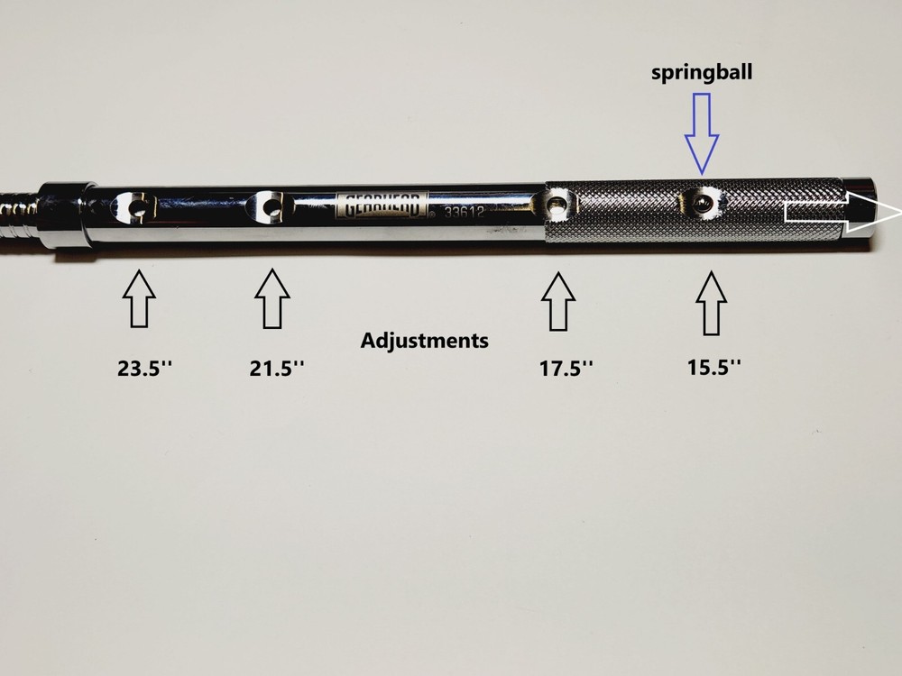 Gearhead Extendable Flex Handle 1/2"dr