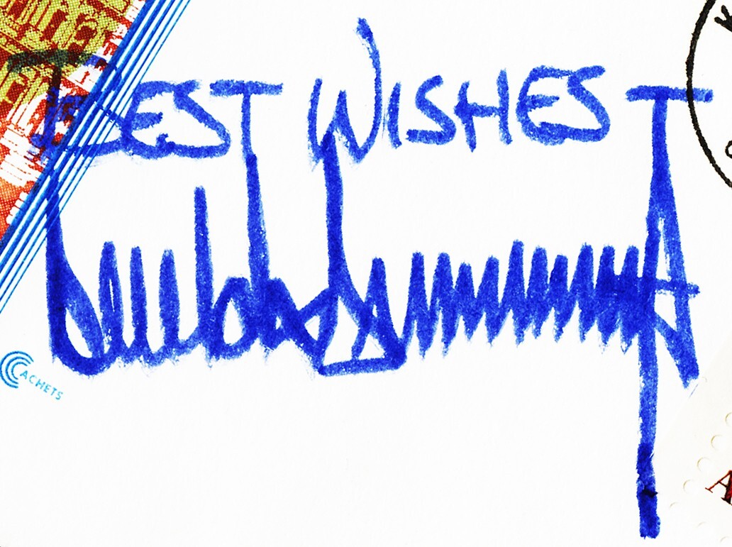 *MINT* 1979 Donald Trump FULL NAME Signed FDC Cachet Encapsulated PSA/DNA!