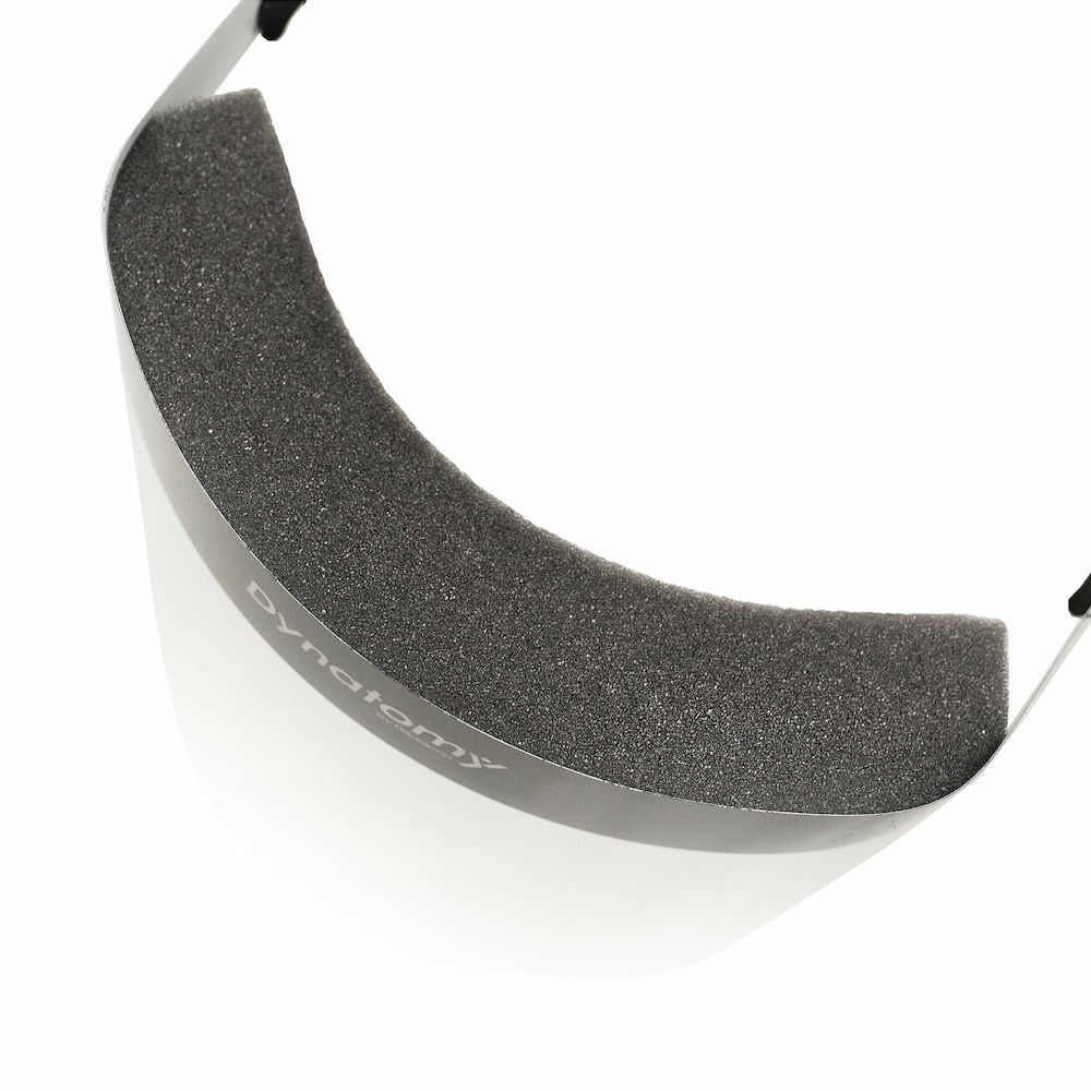 10-pack Single-Use Foam Visor Face Shields, Dynatomy