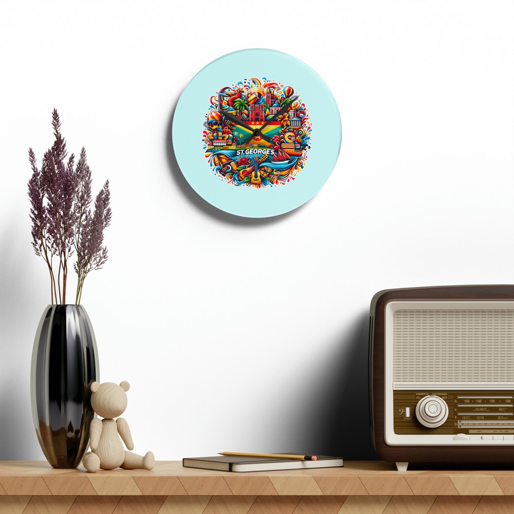 Saint George's Grenada Wall Clock (Acrylic)
