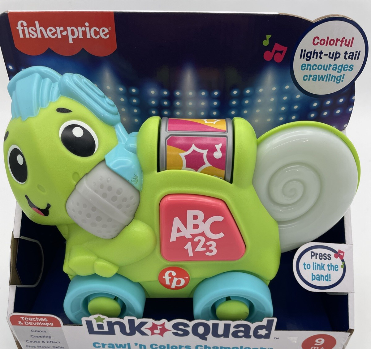 Fisher Price Link Squad Crawl n Colors Chameleon Interactive Learning FREE SHIP