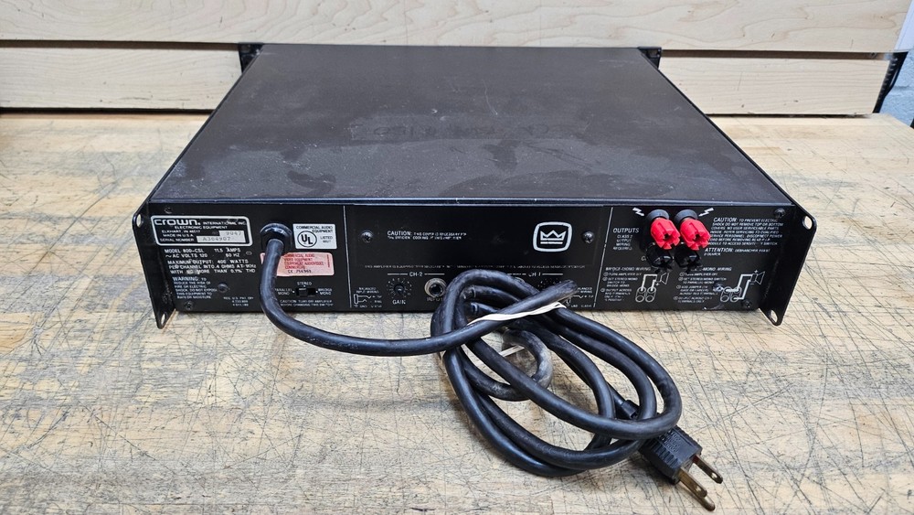 Crown 800 CSL Professional Audio Amplifier