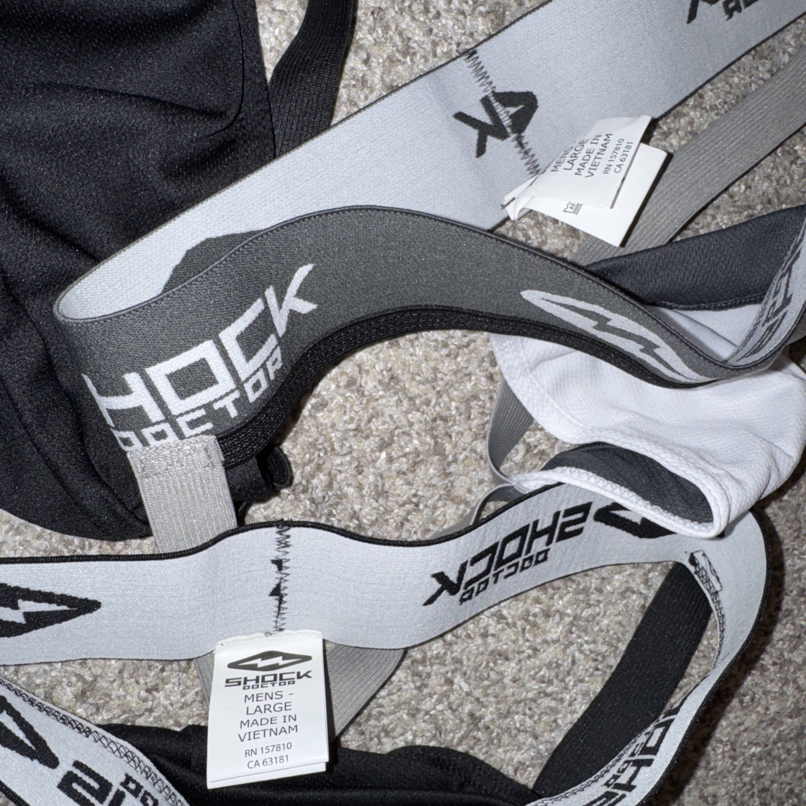 NEW MENS GROIN PROTECTION JOCKSTRAPS SUPPORTERS LOT 3 CUP L LOT SHOCK DOCTOR LG