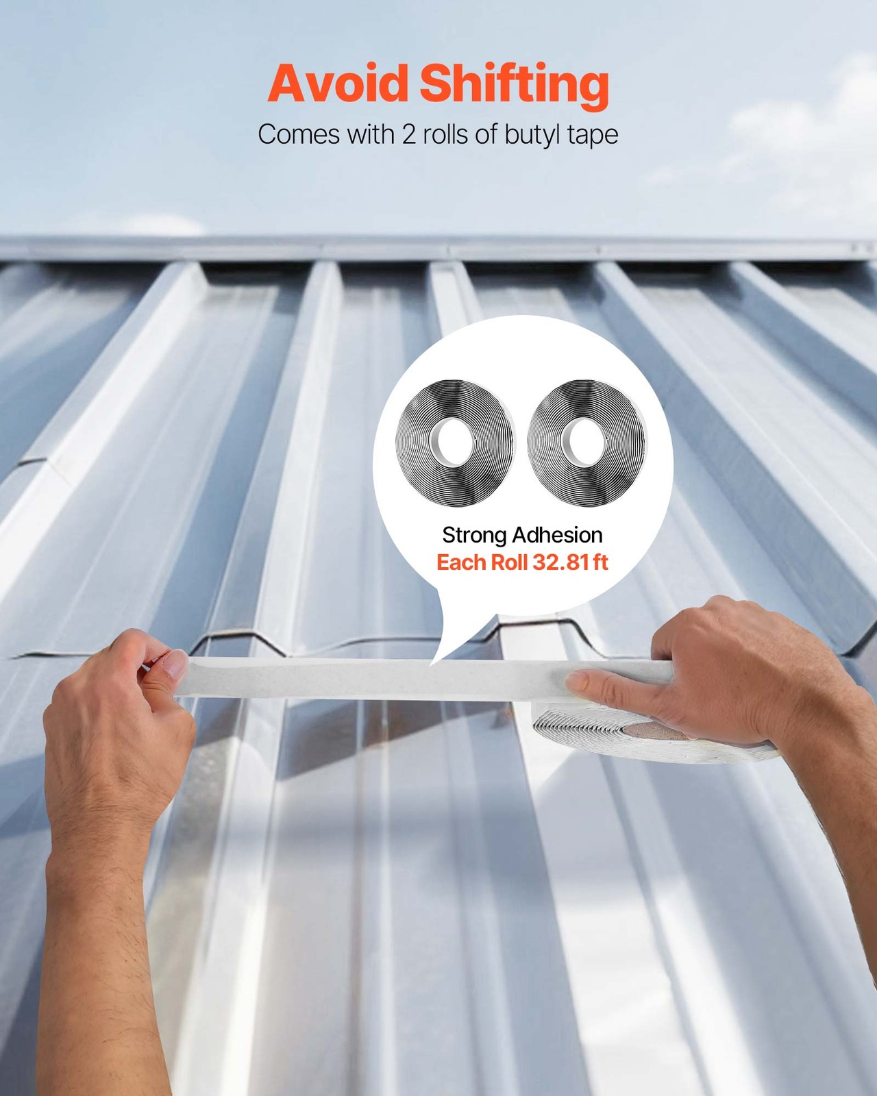 VEVOR Foam Closure Strips Metal Roof Outside EVA Foam Closure Strip (20 Pieces)