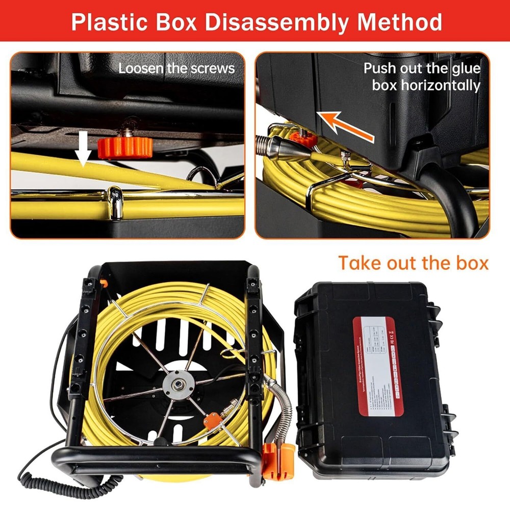 Sewer Camera 50m/165ft Meter Marker Cable and DVR Pipe Inspection Camera