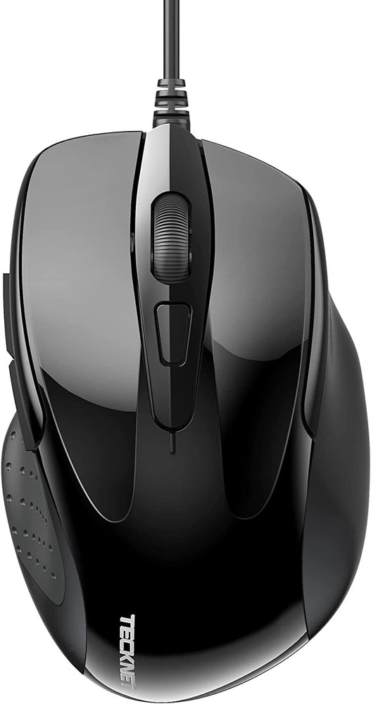 TECKNET 6-Button USB Wired Mouse with Side Buttons, Optical Computer Mouse
