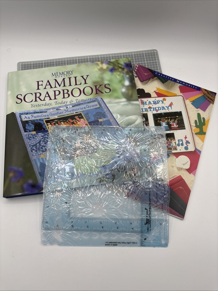 Memory Makers Family Scrapbook 2001 Includes Template Layout Booklet & Mat