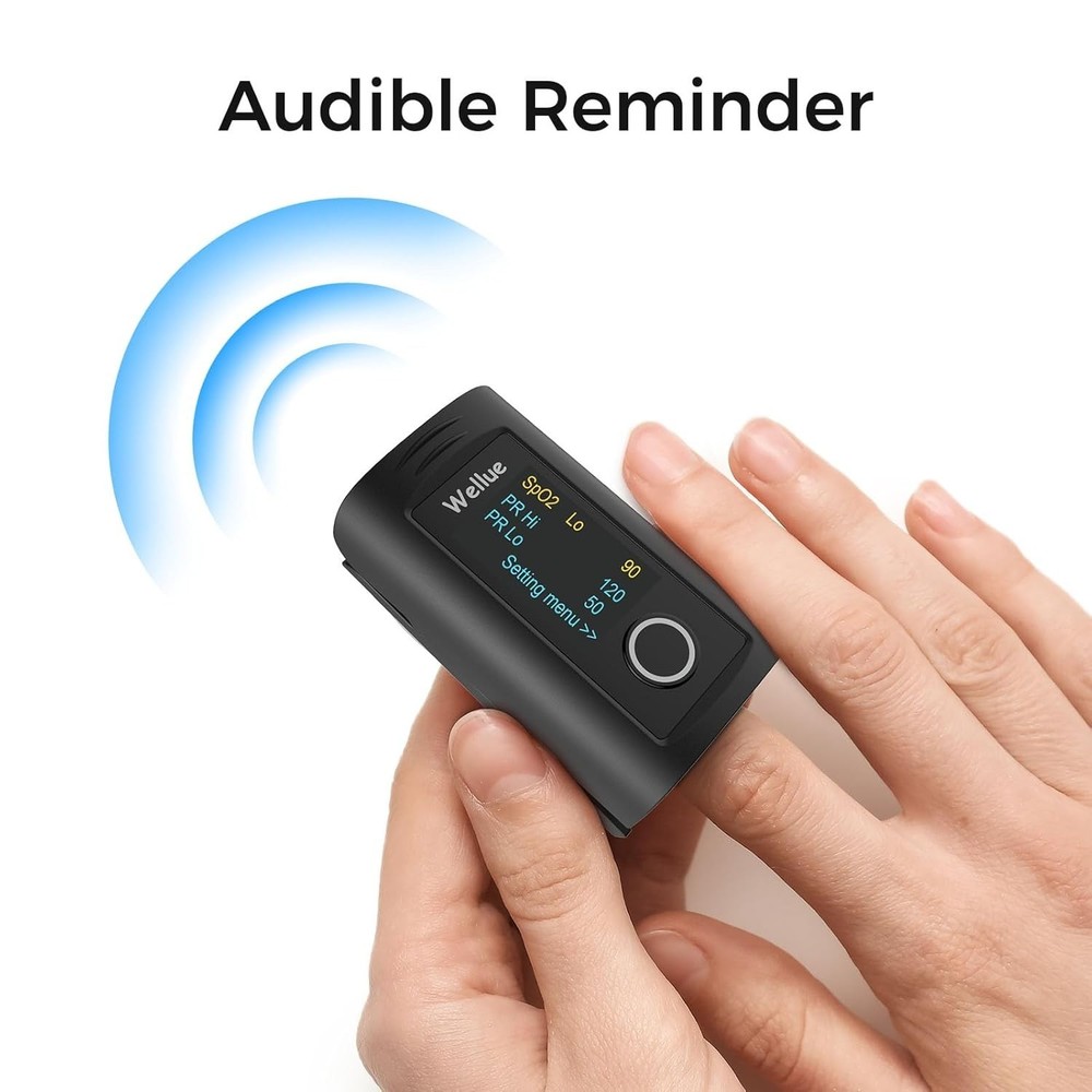 FSA Eligible Fingertip Pulse Oximeter with Free App & Built-in Memory Function