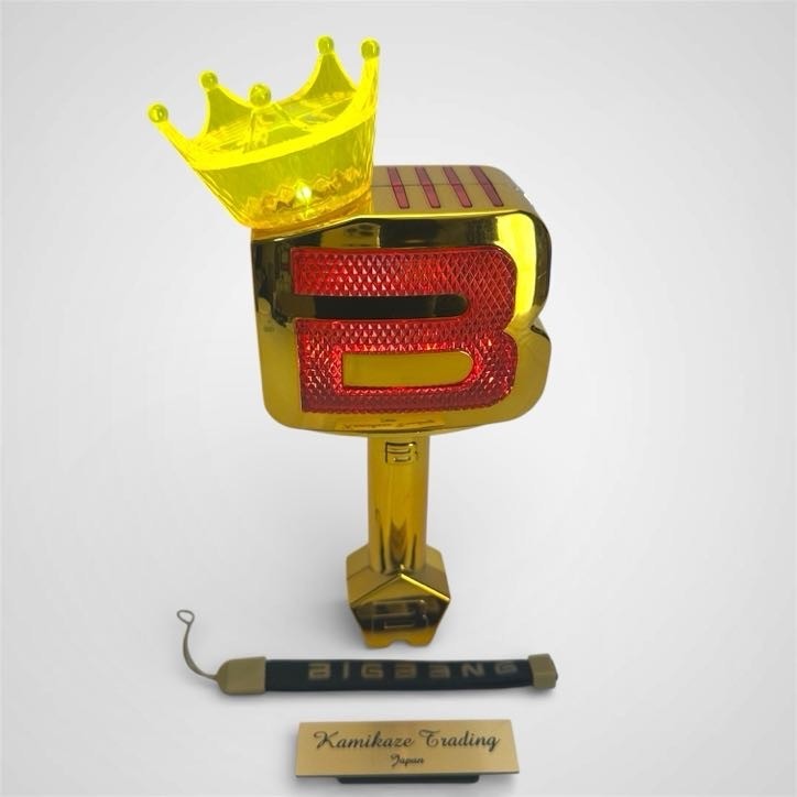 BIGBANG Official 10th Anniversary Gold Light Stick with Strap Tested Rare