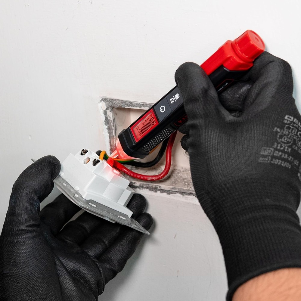 Compact Dual Range Voltage Tester with LCD and High Voltage Alert Features