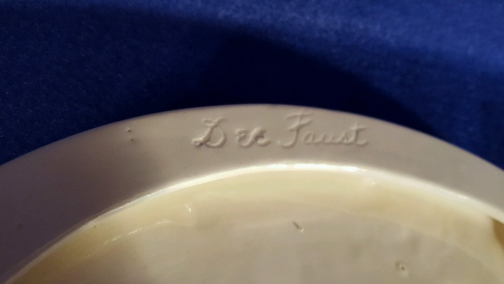 DEE FAUST signed ceramic trivet