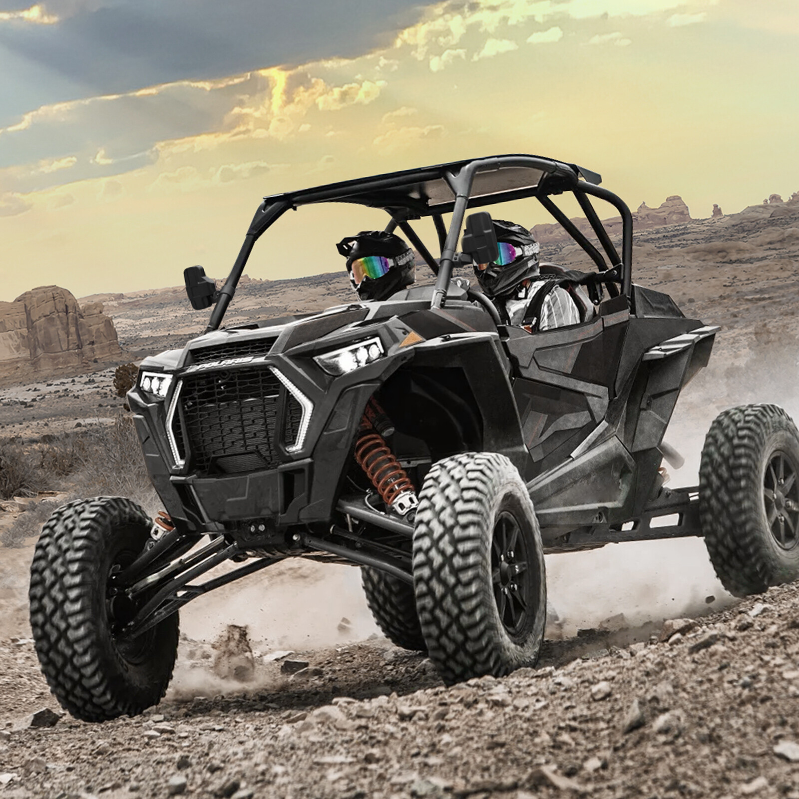 1.75"-2" UTV Rear View Side Mirrors For Kubota RTV 850 900 1100 1140 X-Series