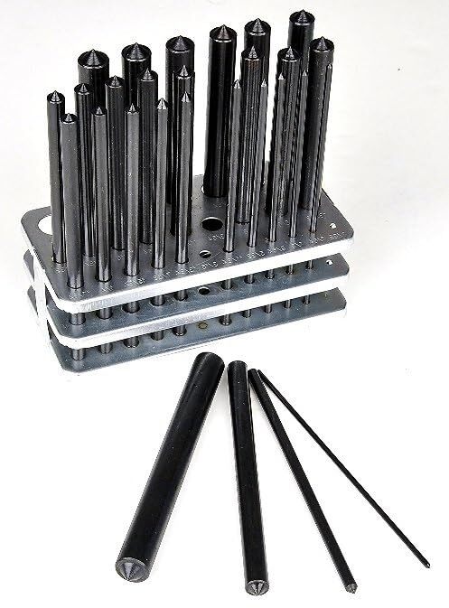 8600-0041 28PCS Transfer Punch Set 3/32" - 1/2" Precision Alignment Tool